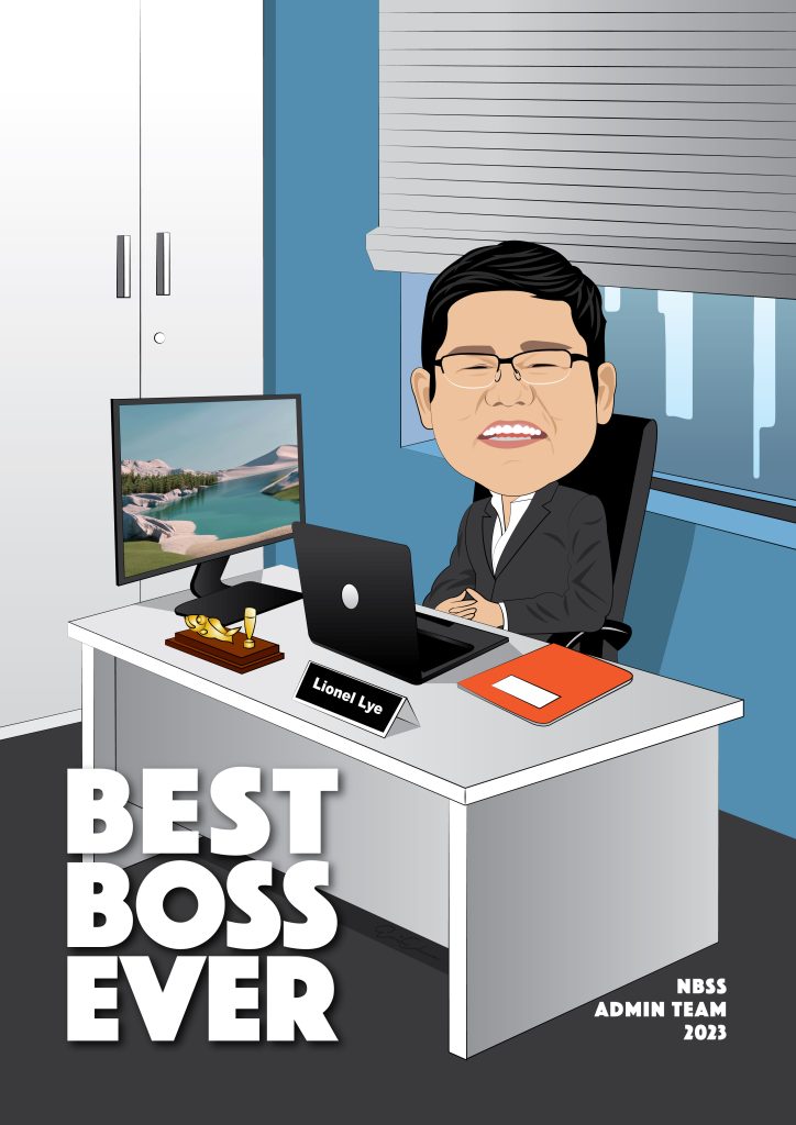 caricature farewell gift for boss