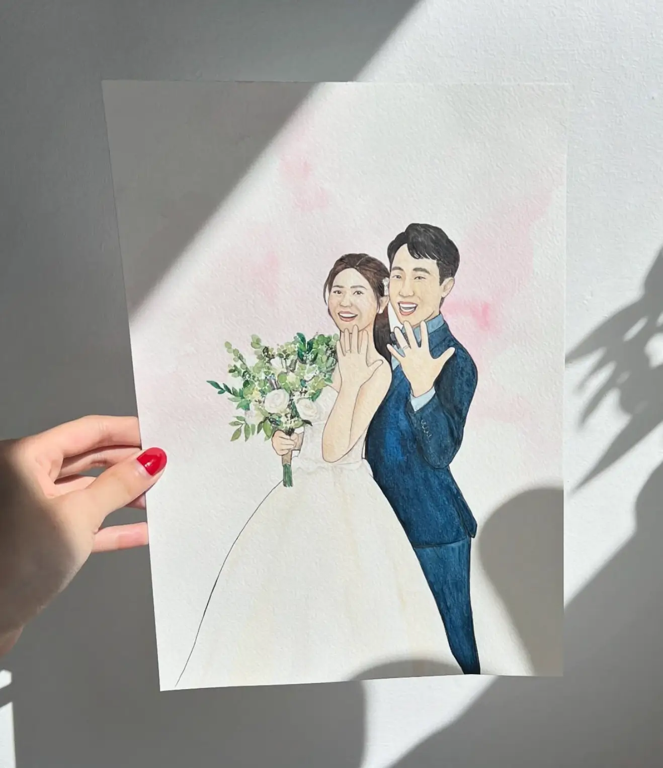 Nice wedding couple caricatures by By Craft Room