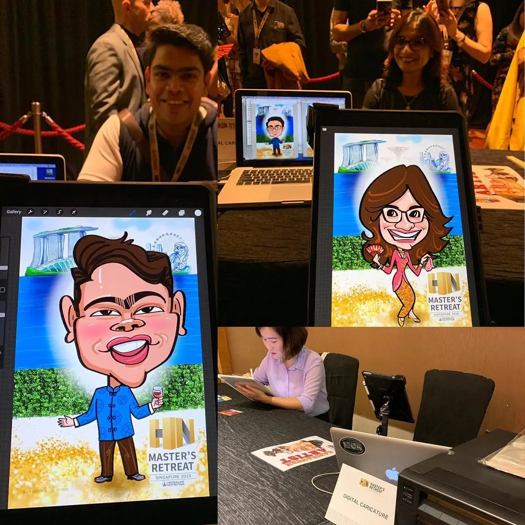 cartoon.sg caricature service for live event