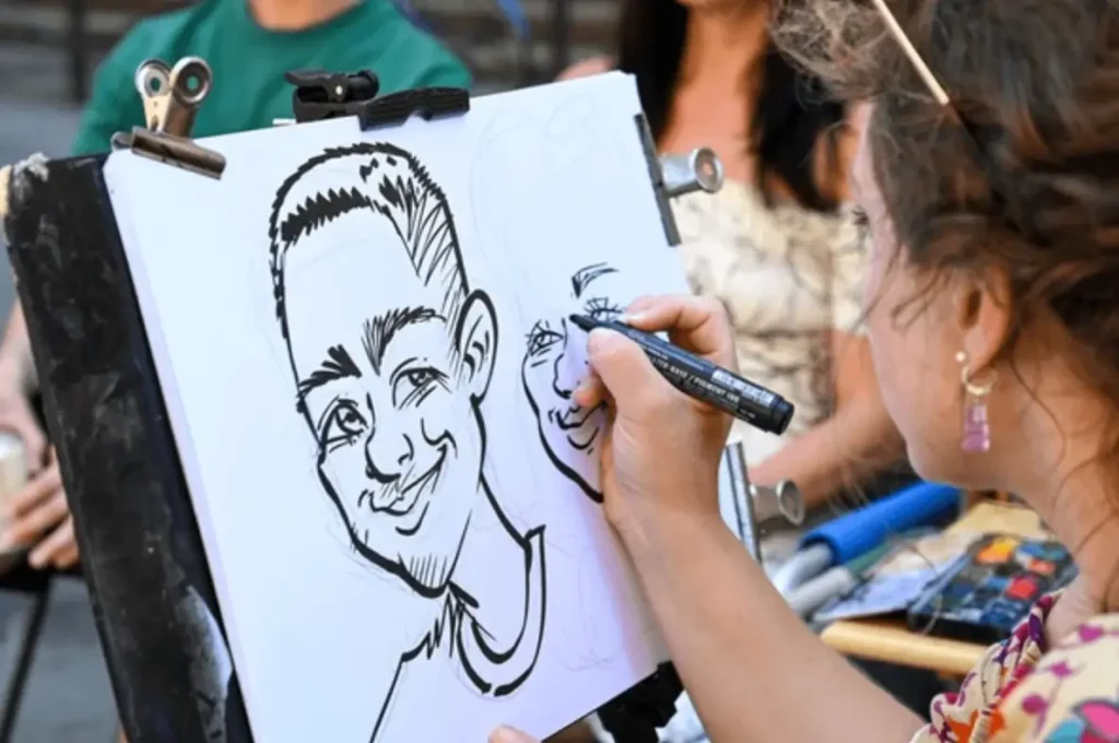 sketch caricature for live event singapore