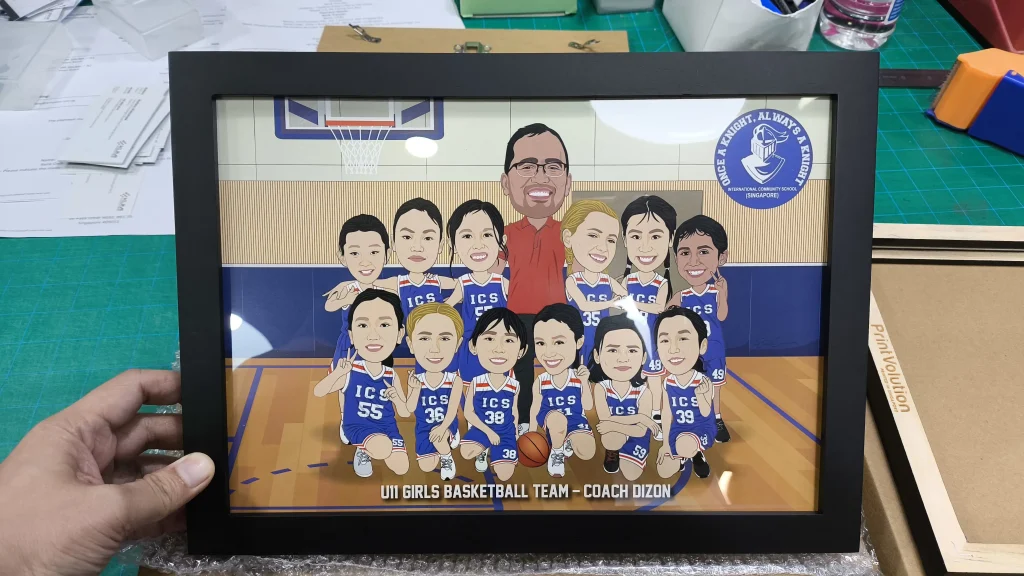 framed print caricature gift for boss
